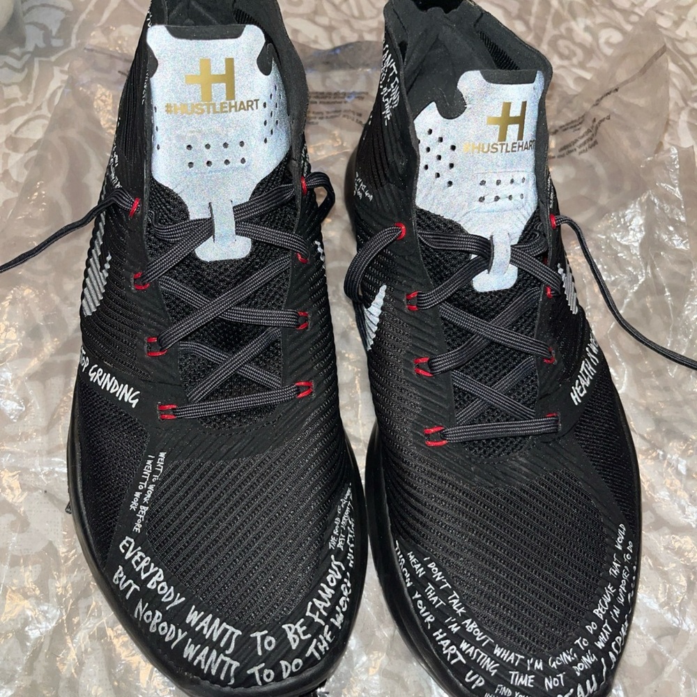 Nike Men’s Black Swim Sneakers with White & Red Accents